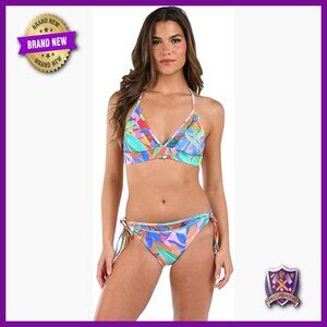 Size 10 Halter Bikini Top Adjustable Straps Molded Cups UPF 30